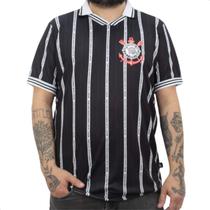 Camiseta Polo Corinthians Masculina Plus Size Modelo Retrô Sublimado