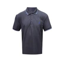 Camiseta Polo Dudalina Com Friso Azul Marinho