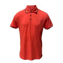 Camiseta Polo Ellus Vermelho Claro com Friso Verde