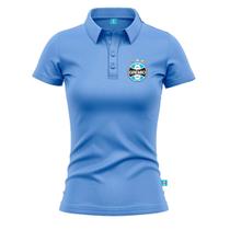 Camiseta Polo Feminina Grêmio Oficial Piquet Escudo