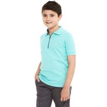 Camiseta Polo Infanto Juvenil Com Ziper