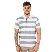 Camiseta Polo Listrada Cinza Tamanho:GGCor:Cinza Camiseta Polo Listrada Cinza Tamanho:GGCor:Cinza