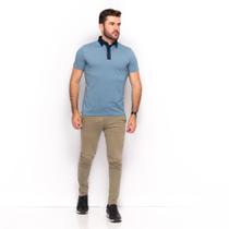 Camiseta Polo Malha Masculino Teodoro Slim Lisa Casual