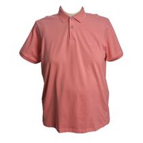 Camiseta Polo Masculina 100% Algodão Cratus Plus Size Salmão