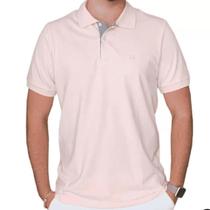Camiseta Polo Masculina Básica Ogochi Rosa Claro