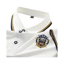 Camiseta Polo Masculina De Verão Com Corte Oversized, Respirável, Leve, Bordada, Manga Curta E