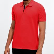 Camiseta Polo Masculina Manga Curta Casual Slim Malha Algodão Ogochi Original