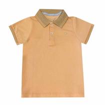 Camiseta Polo Ogochi Infantil Slim Laranja