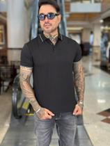 Camiseta Polo Poliamida com Botão