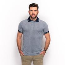 Camiseta Polo Teodoro Masculina Listrada Slim Casual