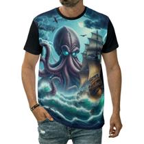 Camiseta Polvo Animal Marinho Molusco Criatura Fundo Do Mar