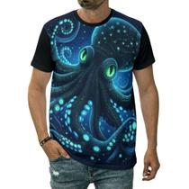 Camiseta Polvo Animal Marinho Molusco Criatura Navio Arte