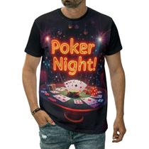 Camiseta Pôquer Cartas Baralho Sorte Estratégia Estilo Camiseta Pôquer Cartas Baralho Sorte Estratégia Estilo