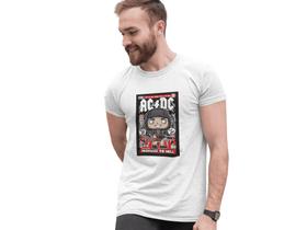 Camiseta Poster Pop Style Inspiração ACDC Estampa DTF 100% Algodão Premium