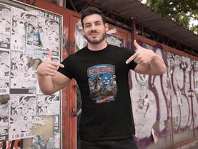 Camiseta Poster Pop Style Inspiração CAPITÃO AMÉRICA Estampa DTF 100% Algodão Premium