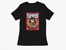 Camiseta Poster Pop Style Inspiração MULHER MARAVILHA Estampa DTF 100% Algodão Premium Camiseta Poster Pop Style Inspiração MULHER MARAVILHA Estampa DTF 100% Algodão Premium