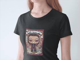 Camiseta Poster Pop Style Inspiração OZZY OSBOURNE Estampa DTF 100% Algodão Premium