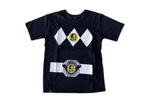Camiseta Power Rangers Preto Blusa Adulto Unissex Fire2040 BM