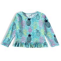 Camiseta Praia Infantil Abacaxis Turquesa Tip Top Camiseta Praia Infantil Abacaxis Turquesa Tip Top