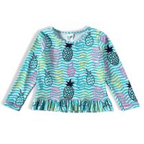 Camiseta Praia Infantil Abacaxis Turquesa Tip Top