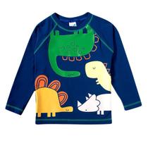Camiseta Praia Infantil Dino Azul Royal Tip Top