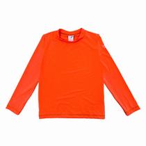 Camiseta Praia Infantil Proteção UV Laranja Neon Tip Top