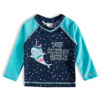 Camiseta Praia Infantil Proteção UV Unibaleia Marinho Tip Top Camiseta Praia Infantil Proteção UV Unibaleia Marinho Tip Top