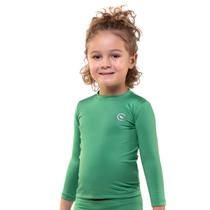 Camiseta Praia Infantil Proteção UV Verde Camaleão Costão