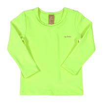 Camiseta Praia Infantil Proteção UV Verde Limão Up Baby