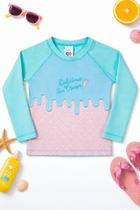 Camiseta Praia Proteção UV Manga Longa Infantil Sorvetes - Tip Top