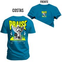 Camiseta Praise Plus Size Forma Grande Algodão Estampada Varias Cores