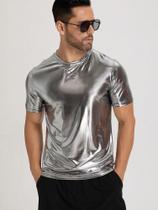 Camiseta Prata Prateada Masculina
