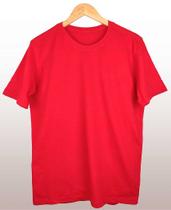Camiseta Pré-Encolhida e Amaciada Vermelha - Tamanhos P, M, G, GG Camiseta Pré-Encolhida e Amaciada Vermelha - Tamanhos P, M, G, GG