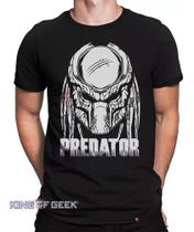 Camiseta Predador Filme Camisa Geek Série Blusa Preta