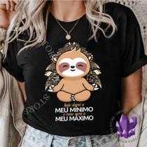 Camiseta Preguiça Hoje darei meu Mínimo