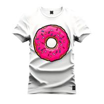 Camiseta Premium 100% Algodão Estampada Shirt Unissex Rosquinha