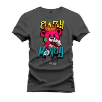 Camiseta Premium Algodão Confortável Estampada Urso Elasy