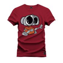 Camiseta Premium Algodão Confortável Estampada Wall-e