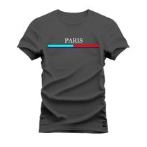 Camiseta Premium Algodão Estampada Paris Tira