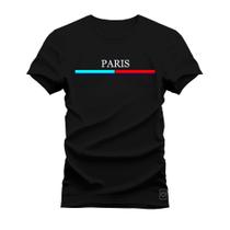 Camiseta Premium Algodão Estampada Paris Tira