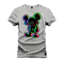 Camiseta Premium Algodão Neon Rato