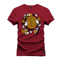 Camiseta Premium Confortável Estampada Bit Coin Bolado