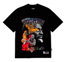 Camiseta Premium Dennis Rodman 91 - Preto B90636 Camiseta Premium Dennis Rodman 91 - Preto B90636