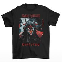 Camiseta Premium em Algodão Banda de Rock Iron Maiden Senjutsu Unissex Camisa