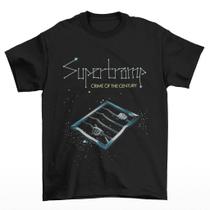 Camiseta Premium em Algodão Banda de Rock Supertramp Crime Of The Century