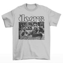 Camiseta Premium em Algodão Banda de Rock The Doors Unissex Camisa.