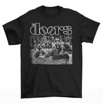 Camiseta Premium em Algodão Banda de Rock The Doors Unissex Camisa.
