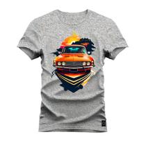 Camiseta Premium Estampada Algodão 30.1 Car Muscle Sol