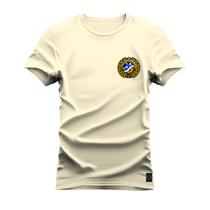 Camiseta Premium Estampada Algodão 30.1 Casco Peito