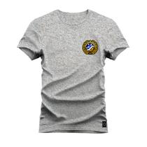 Camiseta Premium Estampada Algodão 30.1 Casco Peito